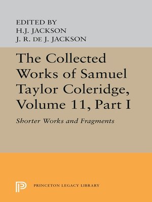 cover image of The Collected Works of Samuel Taylor Coleridge, Volume 11